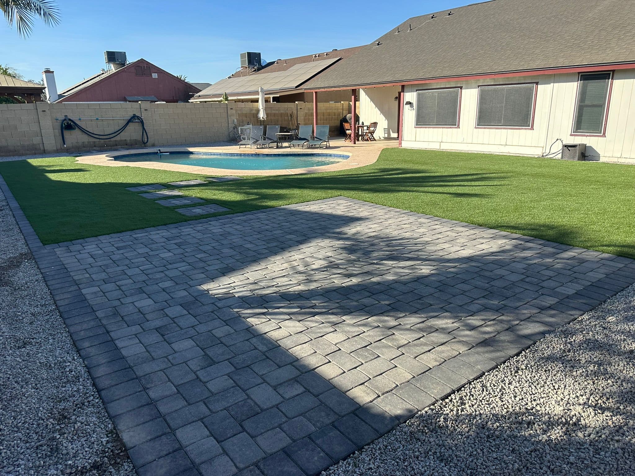 Paver patio project in Phoenix
