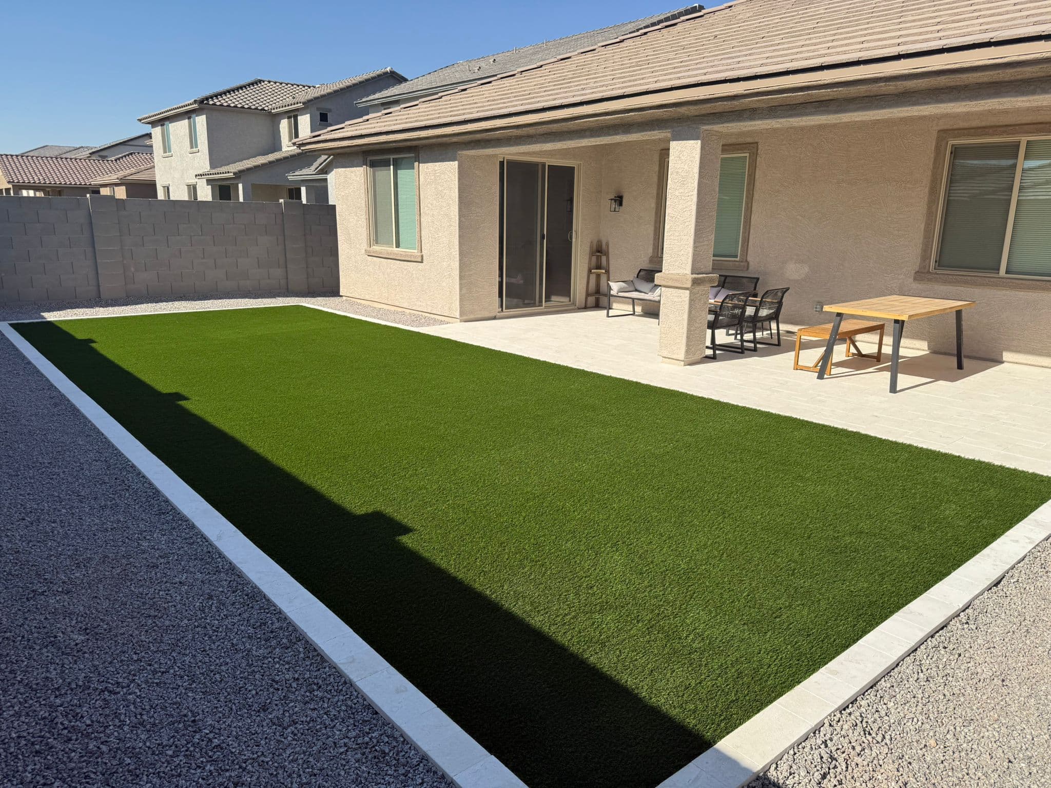 Artificial turf installation