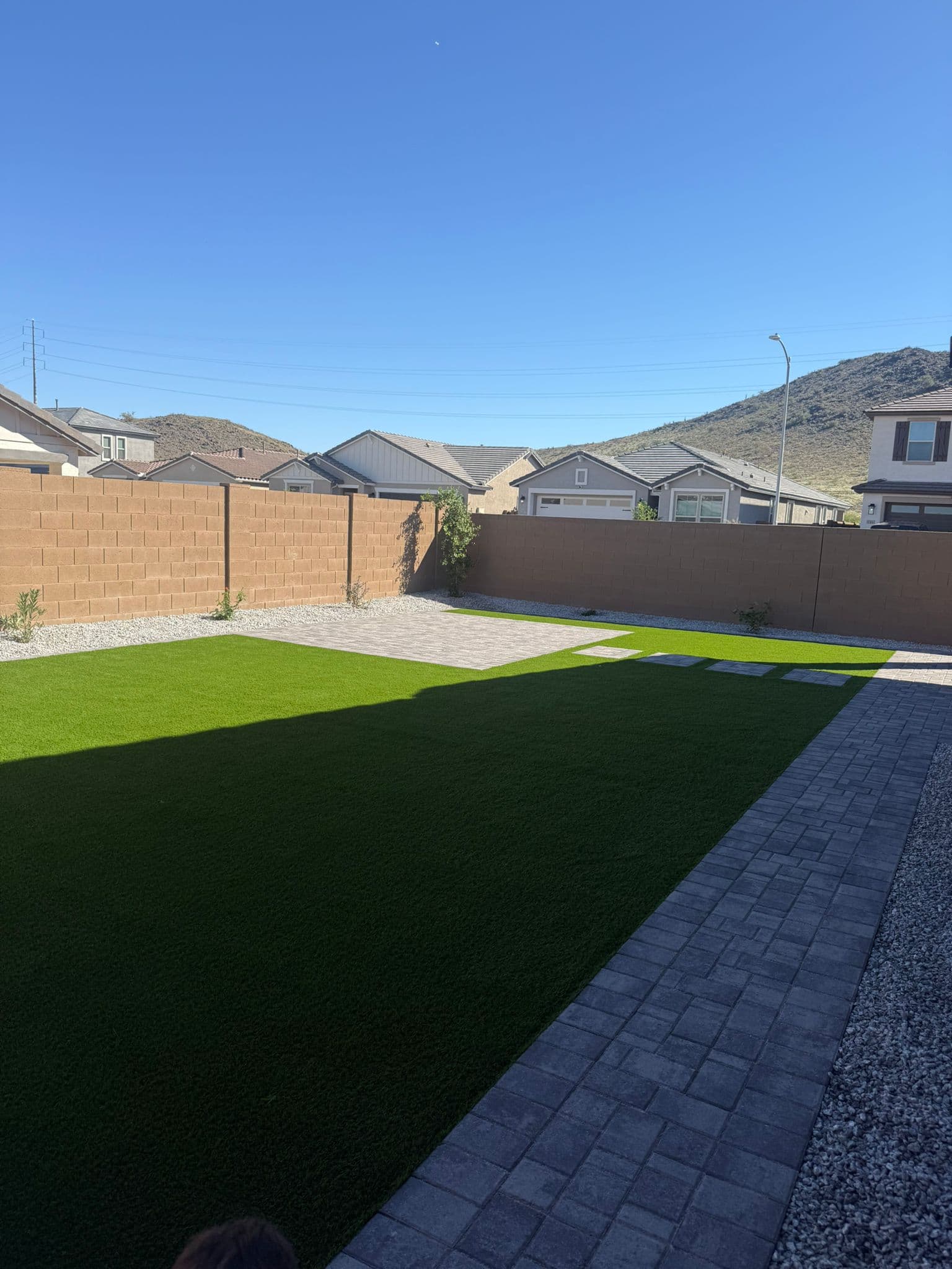 Artificial turf installation