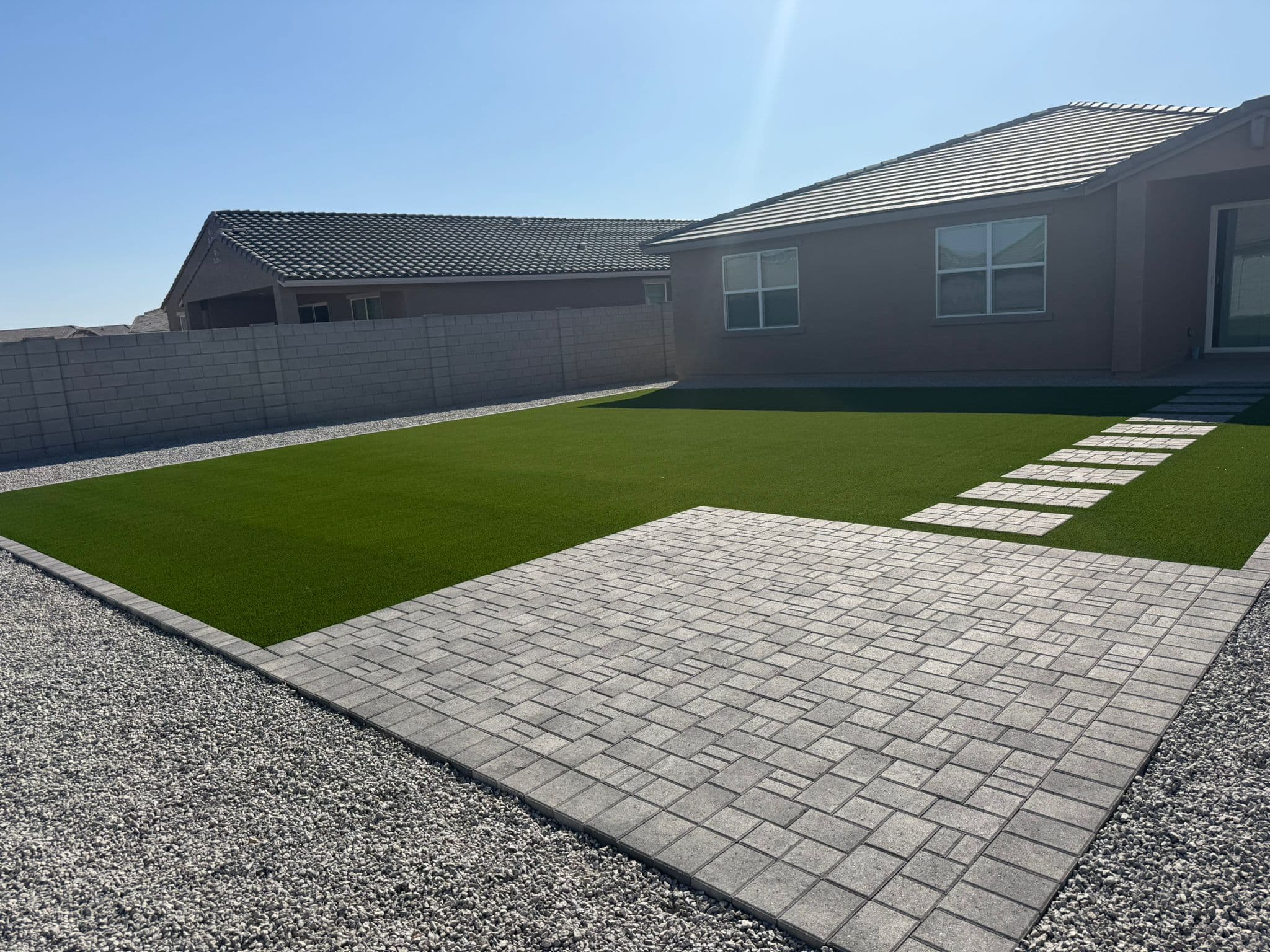 Paver patio project in Phoenix