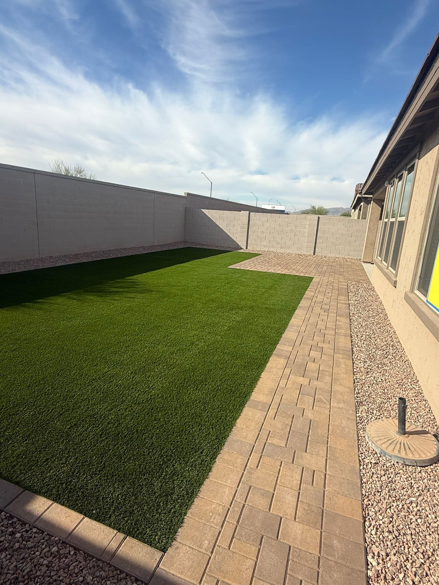 Artificial turf installation