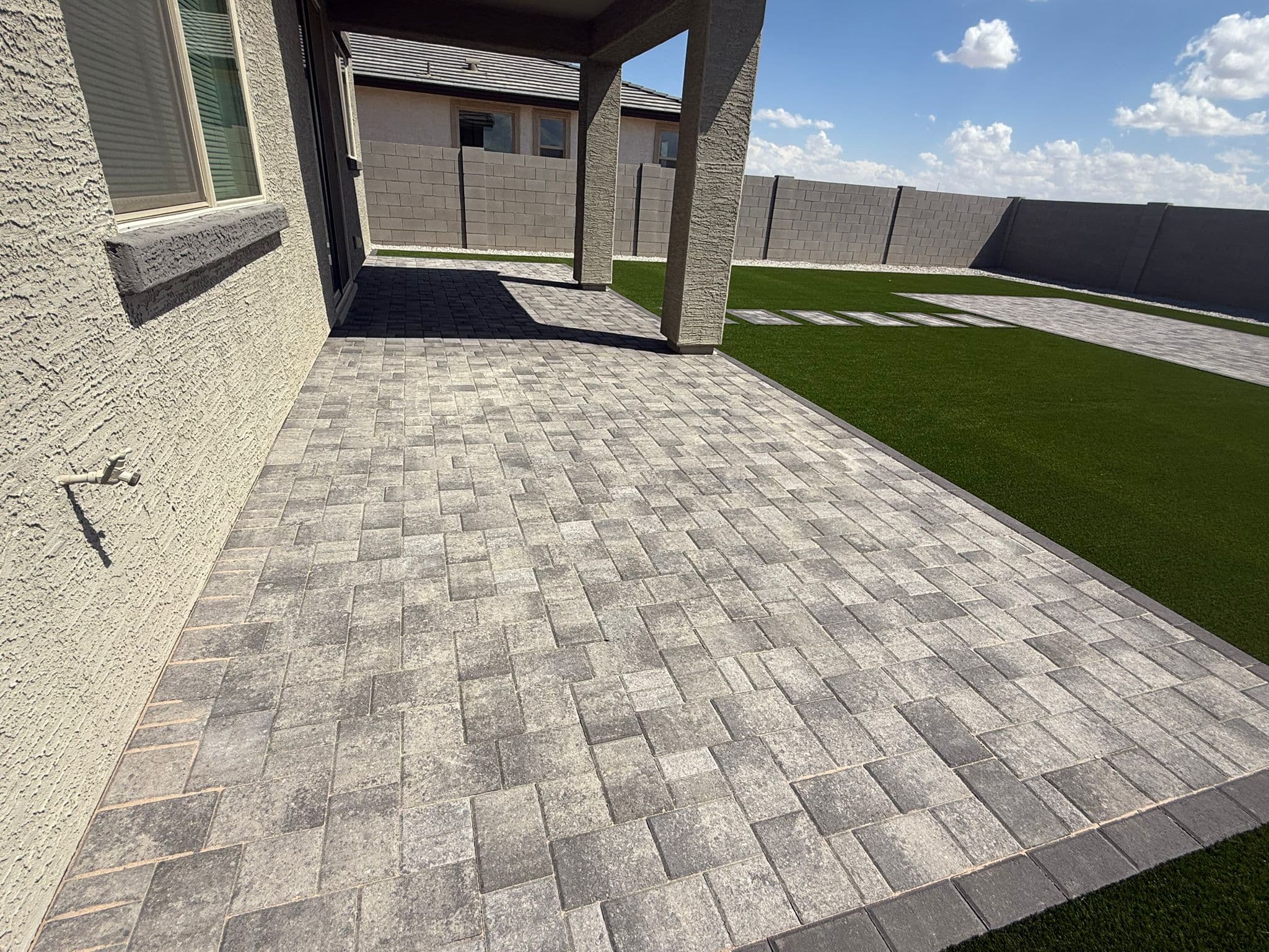 Paver patio project in Phoenix