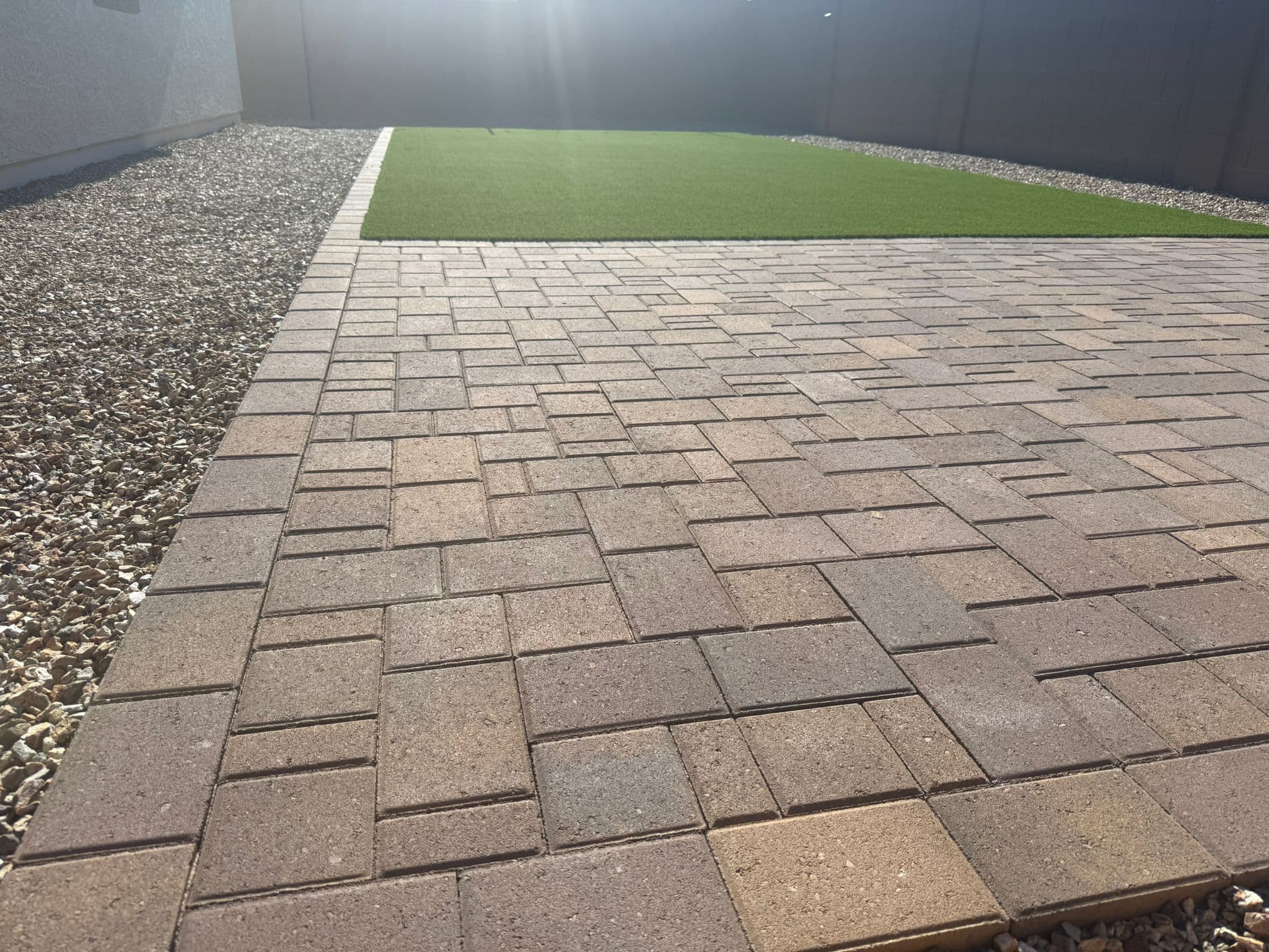Paver patio project in Phoenix
