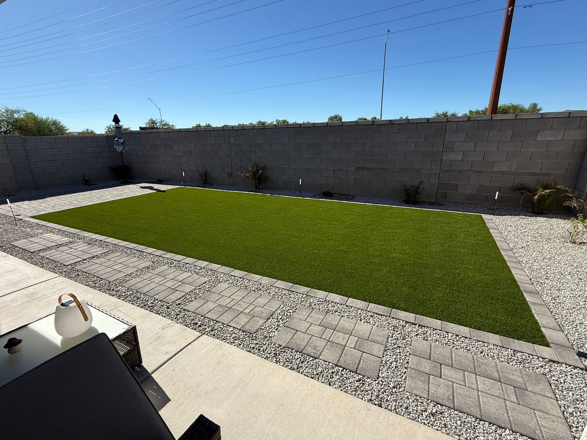 Artificial turf installation